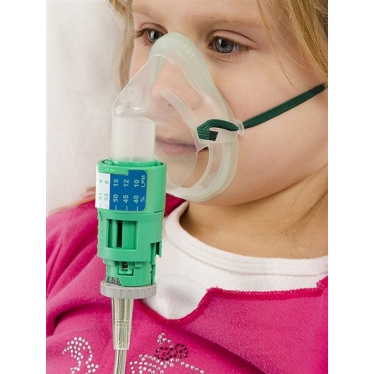 Аэрозольная маска для детей с регулируемым клапаном Вентури Silinte два диапазона, концентрация 26-50% и трубкой 1,8 м