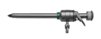 Троакар лапароскопический 5 мм (пирамидальный стилет, форточный клапан, гладкая канюля, с газоподачей)